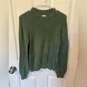 Abercrombie Kids Furry Soft Long Sleeve Green Sweater Girls 13/14